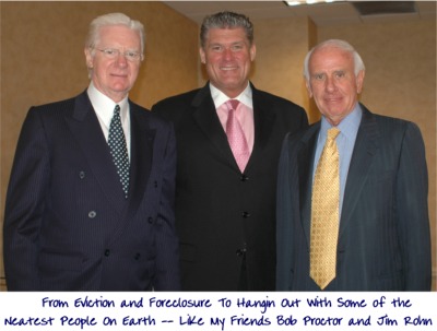 Vic Johnson with Jim Rohn and Bob Proctor